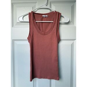 Gap Tank Top Small Women's Pink Knit Cotton Spring Valentine's Day Easter